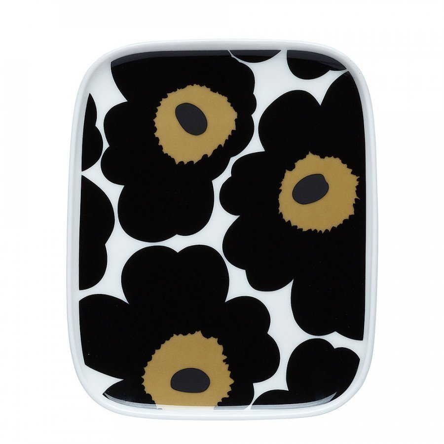 Marimekko Unikko Lautanen Valkoinen / Musta 15 Cm - Keittiö